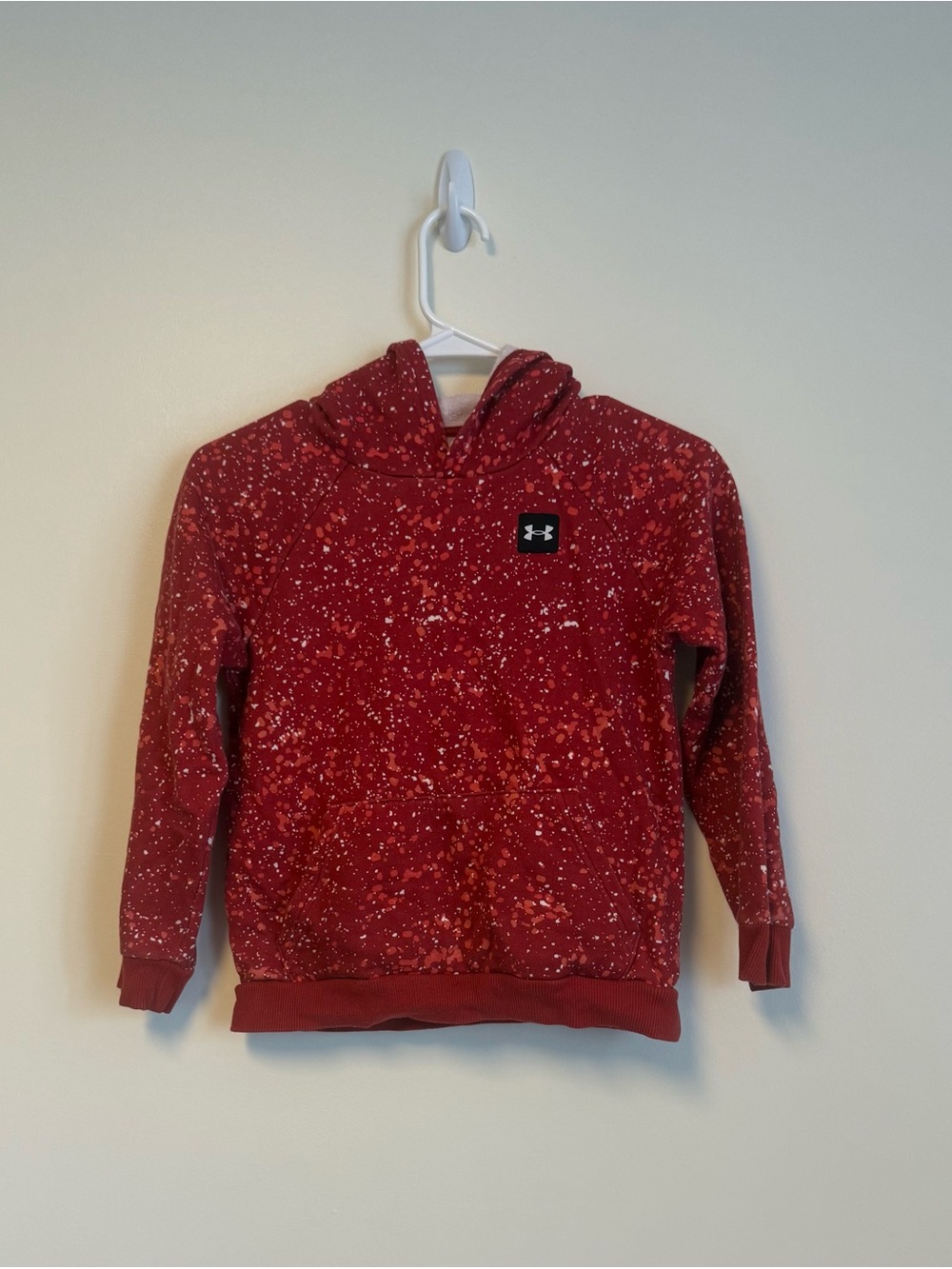 Under Armour Red Speckle Kids Hooded Sweatshirt
